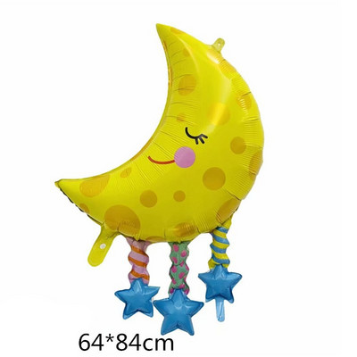 LQZZY JAUNS smaids varavīksnes mākoņu folija balonu meitene 10 gadus veca dzimšanas dienas ballītes baloni Bērnudārza bērnu rotaļlietu dekorēšana