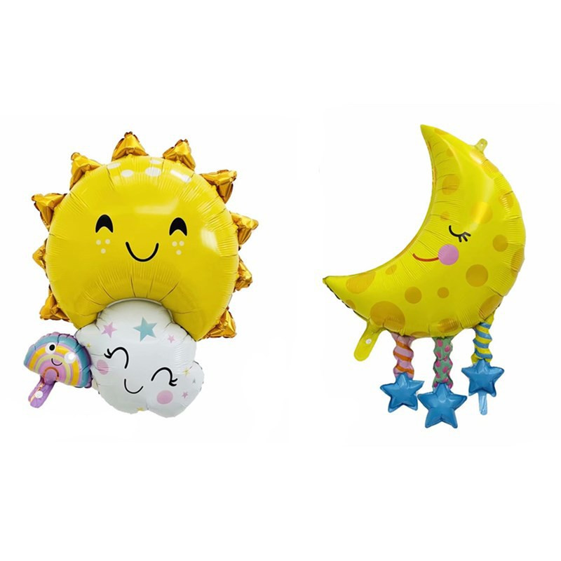 LQZZY JAUNS smaids varavīksnes mākoņu folija balonu meitene 10 gadus veca dzimšanas dienas ballītes baloni Bērnudārza bērnu rotaļlietu dekorēšana