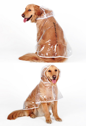 Διαφανές αδιάβροχο για σκύλους Μεγάλος σκύλος μεσαίου μεγέθους σκύλος κατοικίδιο αδιάβροχα ρούχα μπουφάν Ρούχα Raining Essential αδιάβροχο προμήθειες για κατοικίδια