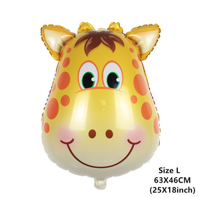 1db Fólia dzsungel állat lufi Tigris oroszlán majom zebra zsiráf elefánt baba zuhany gyerekek boldog születésnapi parti dekoráció