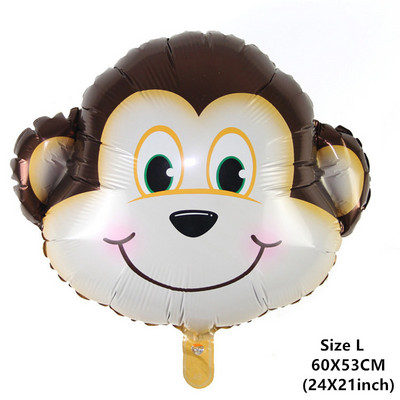1db Fólia dzsungel állat lufi Tigris oroszlán majom zebra zsiráf elefánt baba zuhany gyerekek boldog születésnapi parti dekoráció