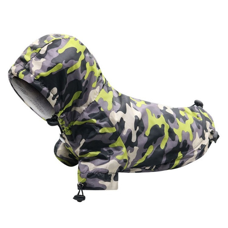 Kamuflāžas lietusmētelis suns Apģērbs Ūdensnecaurlaidīgs mētelis suņiem maziem Apģērbs mājdzīvnieku Tērpi pavasara Yorkies Drukāt zēns ropa para perro