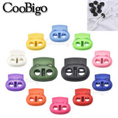 20db vegyes színes 5 mm-es lyukú műanyag dugós kábelzár bab váltókapocs Ruházat cipőfűző sportruházati kiegészítők