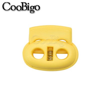 20db vegyes színes 5 mm-es lyukú műanyag dugós kábelzár bab váltókapocs Ruházat cipőfűző sportruházati kiegészítők