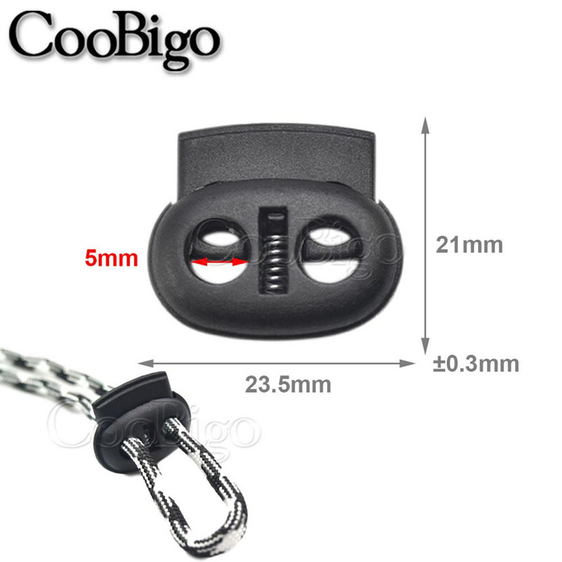 20db vegyes színes 5 mm-es lyukú műanyag dugós kábelzár bab váltókapocs Ruházat cipőfűző sportruházati kiegészítők