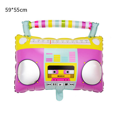 1db Rádió/görkorcsolya Fólia lufi zenei téma Születésnapi Esküvői Party Dekorációk Fólia lufi Gyerek babajátékok