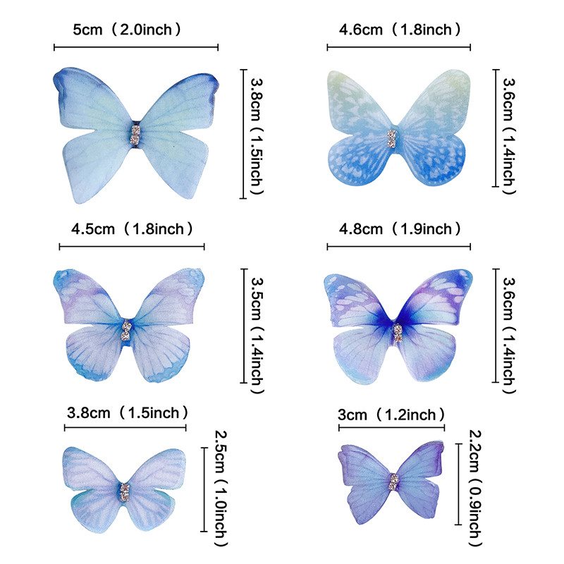 6db 3D Butterfly Boldog születésnapi tortafeltöltő esküvői barkácsparti babaváró lányoknak desszert cupcake dekoráció tortaeszköz