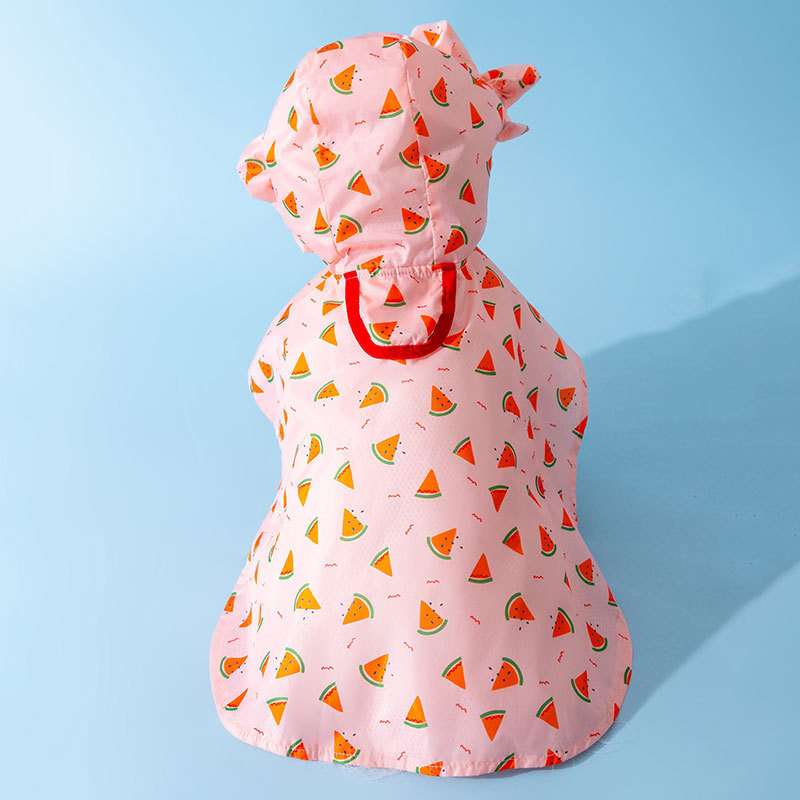 Tavasz nyár kisállat ruhák cica kiskutya aranyos rajzfilm mintás esőkabát Kis és közepes méretű kutya vízálló poncsó uszkár máltai