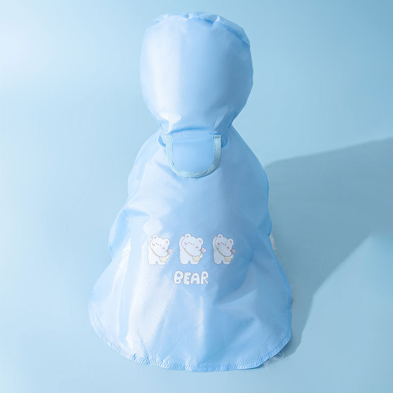 Tavasz nyár kisállat ruhák cica kiskutya aranyos rajzfilm mintás esőkabát Kis és közepes méretű kutya vízálló poncsó uszkár máltai