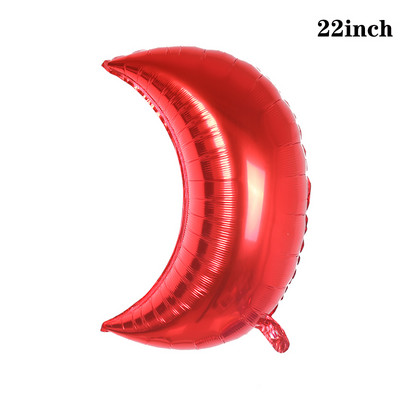 22 hüvelykes holdcsillag alumínium fólia lufi Baby Shower születésnapi party Dekorációk Hélium léggömbök Gyerekjátékok Globos Esküvői Fesztivál