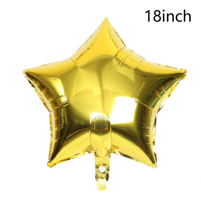 22 hüvelykes holdcsillag alumínium fólia lufi Baby Shower születésnapi party Dekorációk Hélium léggömbök Gyerekjátékok Globos Esküvői Fesztivál