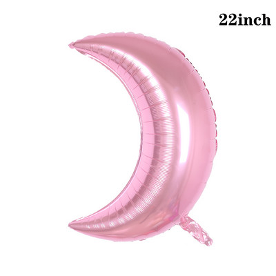 22 hüvelykes holdcsillag alumínium fólia lufi Baby Shower születésnapi party Dekorációk Hélium léggömbök Gyerekjátékok Globos Esküvői Fesztivál