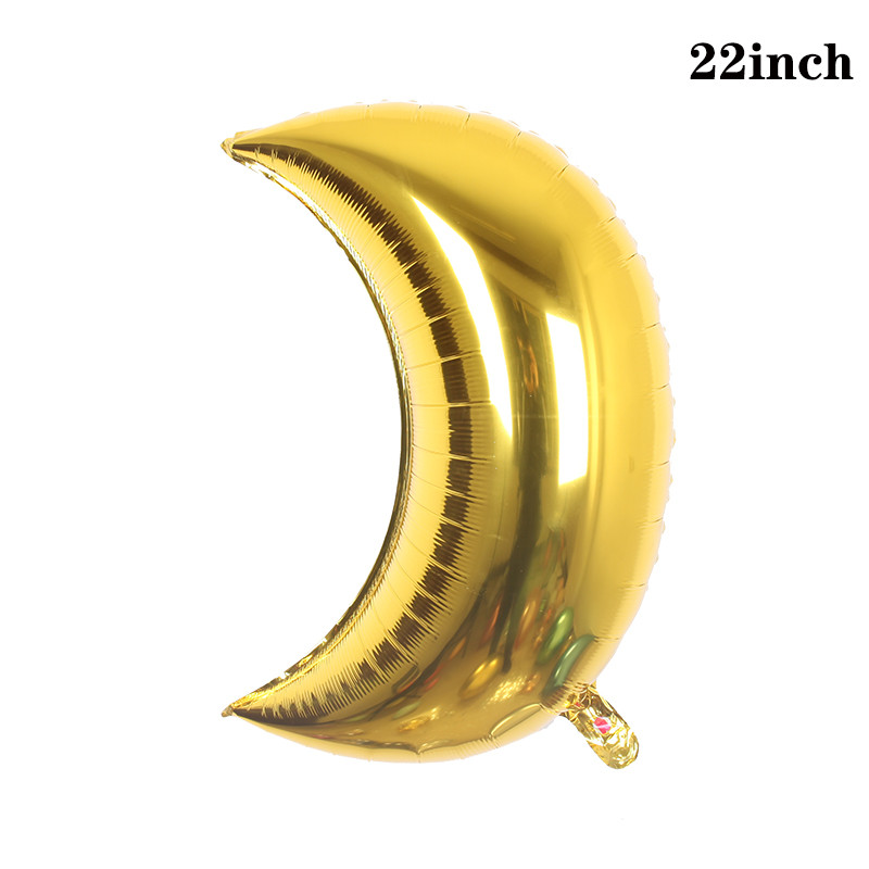 22 hüvelykes holdcsillag alumínium fólia lufi Baby Shower születésnapi party Dekorációk Hélium léggömbök Gyerekjátékok Globos Esküvői Fesztivál