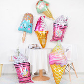 Înghețată Popsicle Desene animat de vară Balon drăguț din peliculă de aluminiu Jucării pentru ziua de naștere pentru copii Baby Shower Ball Rechizite pentru petrecere