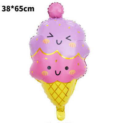 Înghețată Popsicle Desene animat de vară Balon drăguț din peliculă de aluminiu Jucării pentru ziua de naștere pentru copii Baby Shower Ball Rechizite pentru petrecere