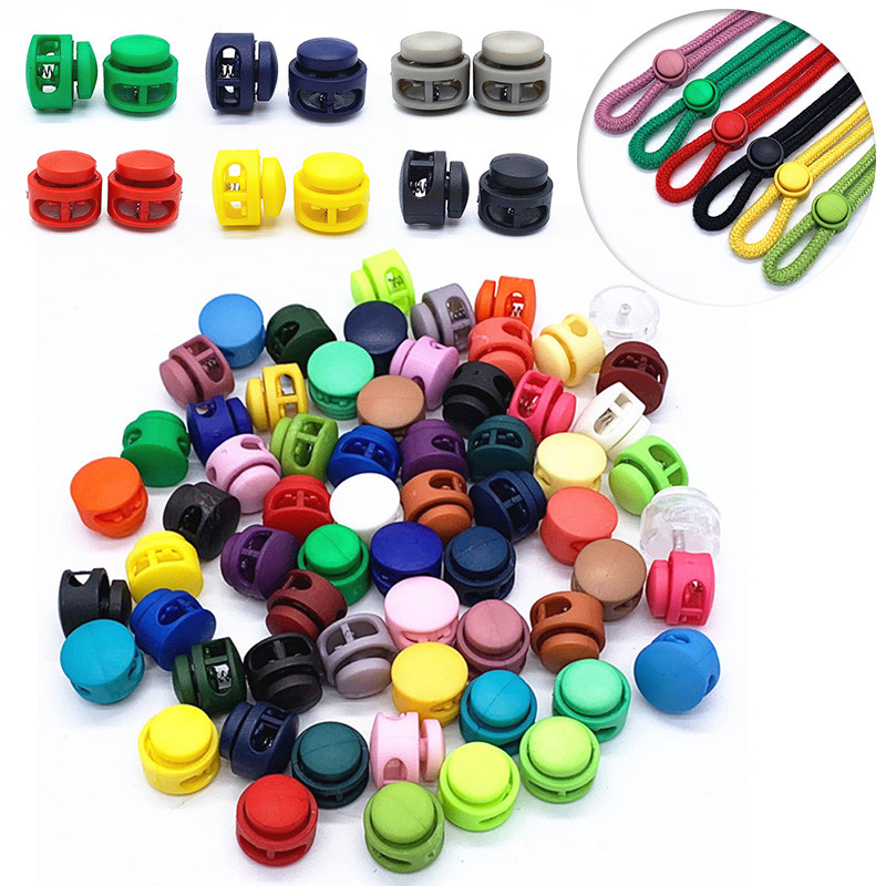 10db Műanyag golyós kerek zsinórzár rugós ütköző billenő dugókapocs húzózsinórhoz táska sapka ruhák cipőfűző varrás kiegészítők
