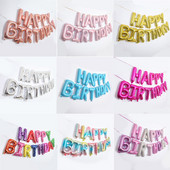 16 collu burtu hēlija folija Daudz laimes dzimšanas dienā balonu ballīšu piederumi Dekorācijas Globos Balony Reklāmkarogs Bērnu duša Lateksa baloni