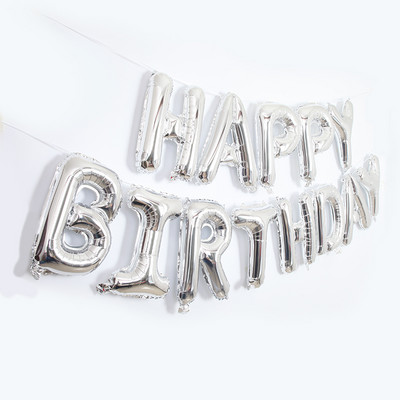 16 collu burtu hēlija folija Daudz laimes dzimšanas dienā balonu ballīšu piederumi Dekorācijas Globos Balony Reklāmkarogs Bērnu duša Lateksa baloni