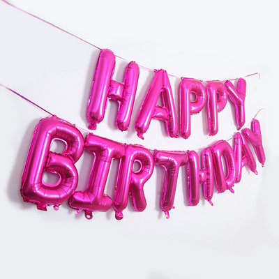 16 collu burtu hēlija folija Daudz laimes dzimšanas dienā balonu ballīšu piederumi Dekorācijas Globos Balony Reklāmkarogs Bērnu duša Lateksa baloni