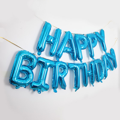 16 collu burtu hēlija folija Daudz laimes dzimšanas dienā balonu ballīšu piederumi Dekorācijas Globos Balony Reklāmkarogs Bērnu duša Lateksa baloni