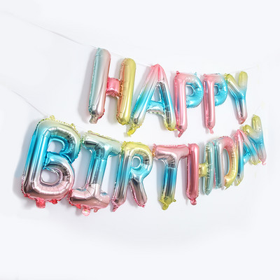 16 collu burtu hēlija folija Daudz laimes dzimšanas dienā balonu ballīšu piederumi Dekorācijas Globos Balony Reklāmkarogs Bērnu duša Lateksa baloni