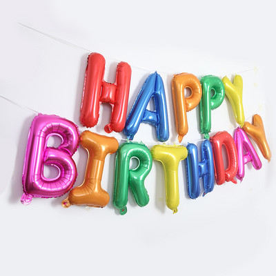 16 collu burtu hēlija folija Daudz laimes dzimšanas dienā balonu ballīšu piederumi Dekorācijas Globos Balony Reklāmkarogs Bērnu duša Lateksa baloni