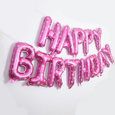 16 collu burtu hēlija folija Daudz laimes dzimšanas dienā balonu ballīšu piederumi Dekorācijas Globos Balony Reklāmkarogs Bērnu duša Lateksa baloni