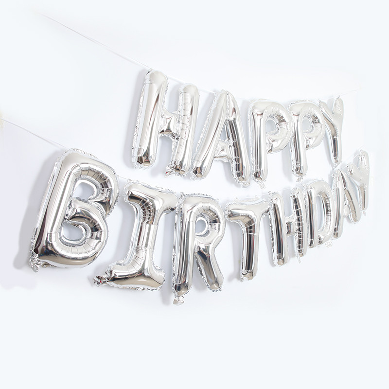 16 collu burtu hēlija folija Daudz laimes dzimšanas dienā balonu ballīšu piederumi Dekorācijas Globos Balony Reklāmkarogs Bērnu duša Lateksa baloni