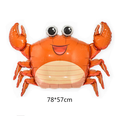 1db Ocean World Animal Fólia aranyos hal léggömbök bálna/rák/kagyló/cápa léggömb tengeri parti gyerek születésnapi dekoráció baba zuhany kellékek