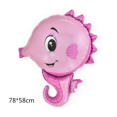 1db Ocean World Animal Fólia aranyos hal léggömbök bálna/rák/kagyló/cápa léggömb tengeri parti gyerek születésnapi dekoráció baba zuhany kellékek