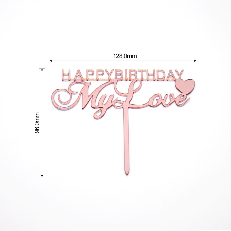 Akril tortafedő Boldog születésnapot Szerelmem tortadísz pár férj feleségének