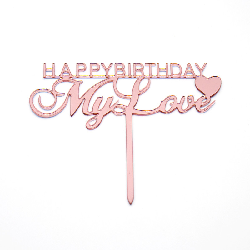 Akril tortafedő Boldog születésnapot Szerelmem tortadísz pár férj feleségének