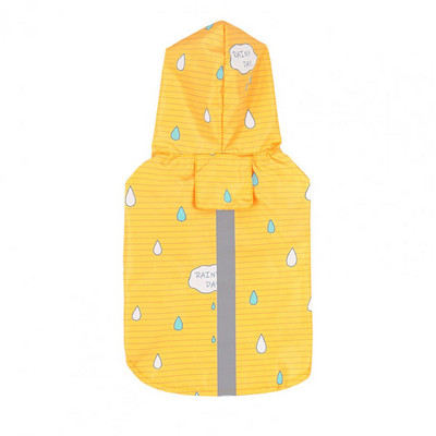 Suņu lietusmētelis mīksts materiāls, pilnībā nosedzošs ar malām, slāņains apmetnis ar kapuci, smalki sašūts, silts mājdzīvnieka lietusmētelis pastaigām