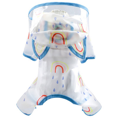 Suņu lietus jakas maziem suņiem kucēnu lietusmētelis Ūdensizturīgs suņu lietusmētelis ar kapuci