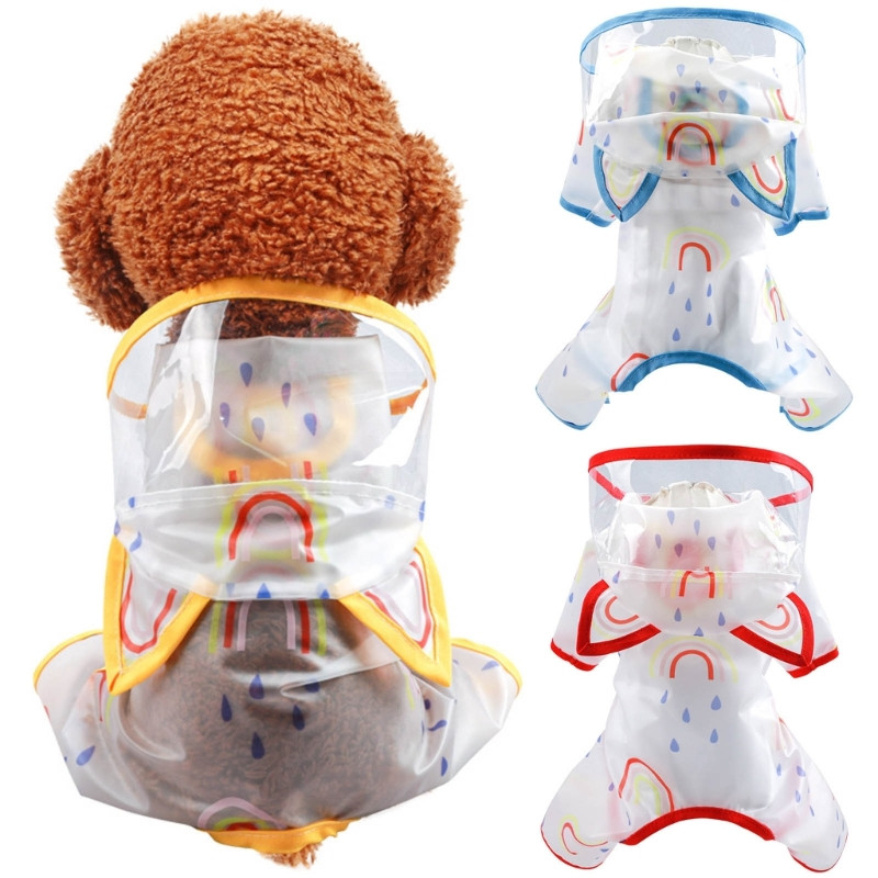 Suņu lietus jakas maziem suņiem kucēnu lietusmētelis Ūdensizturīgs suņu lietusmētelis ar kapuci