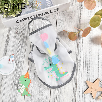 OIMG moderns mazo suņu lietusmētelis, dinozauru apdruka, mājdzīvnieku apģērbs, šnaucers jorki pūdelis, jauks ūdensnecaurlaidīgs mētelis