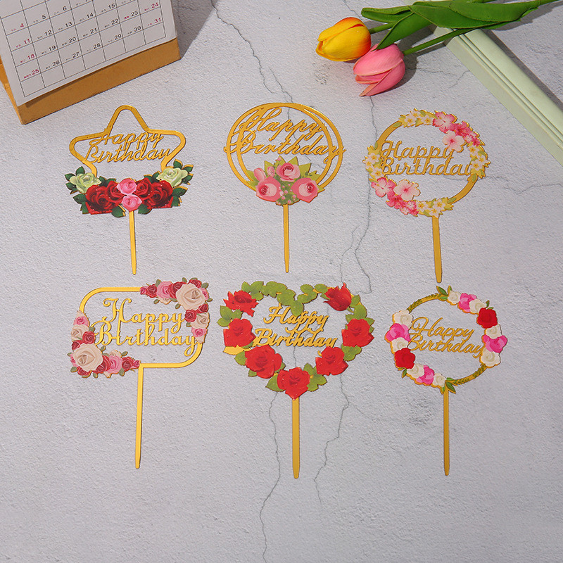 Jaunas Happy Farm akrila krāsu drukas dzimšanas dienas kūku toperes Lauku dzīvnieku cepšanai paredzētās kūku virskārtas dzimšanas dienas kūku dekorēšanai