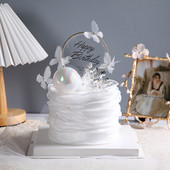 Romantikus pillangósütés Boldog születésnapot akril torta felső díszítés lány hercegnő esküvői születésnapi party torta szuper kellékek