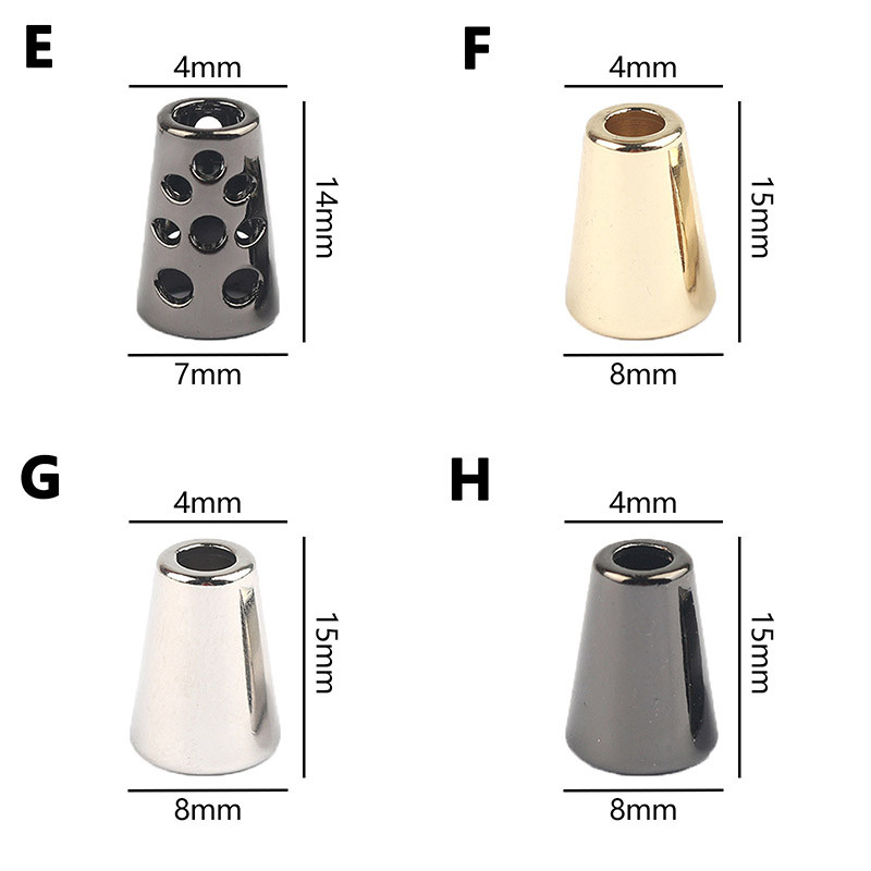 10 DB Zsinórvég kapcsok Ruházati kötélvégek fedél zár csat ütköző ötvözet cipőfűző kötél ruhatáskához Sportruházat váltó