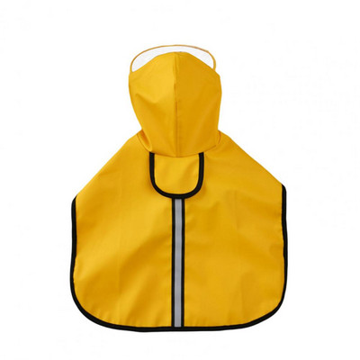 Kisállat esőkabát, fényvisszaverő csíkos rögzítő öv, széles karimájú kapucnis kisállat esőkabát kültéri használatra