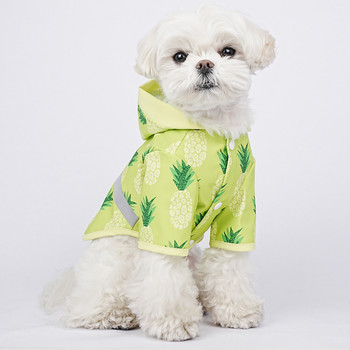 Домашна котка, куче, дъждобран с качулка, отразяващо кученце, дъждобран за малко куче, дрехи за домашни кучета, водоустойчиво яке с принт на плодове, консумативи за домашни любимци