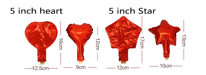 20/30/50db 5 hüvelykes fólia csillag léggömbök szív léggömb születésnapi esküvői dekoráció party baba zuhany Felfújható gyermekjáték kellékek