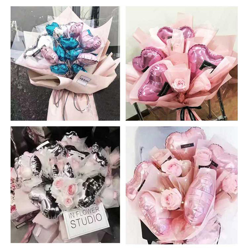 20/30/50db 5 hüvelykes fólia csillag léggömbök szív léggömb születésnapi esküvői dekoráció party baba zuhany Felfújható gyermekjáték kellékek