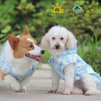 Водоустойчив слънцезащитен крем Corgi Puppy Dog Raincoat Лек, дишащ и незалепващ дъждобран за кучета Pet Coat Pet Clothing