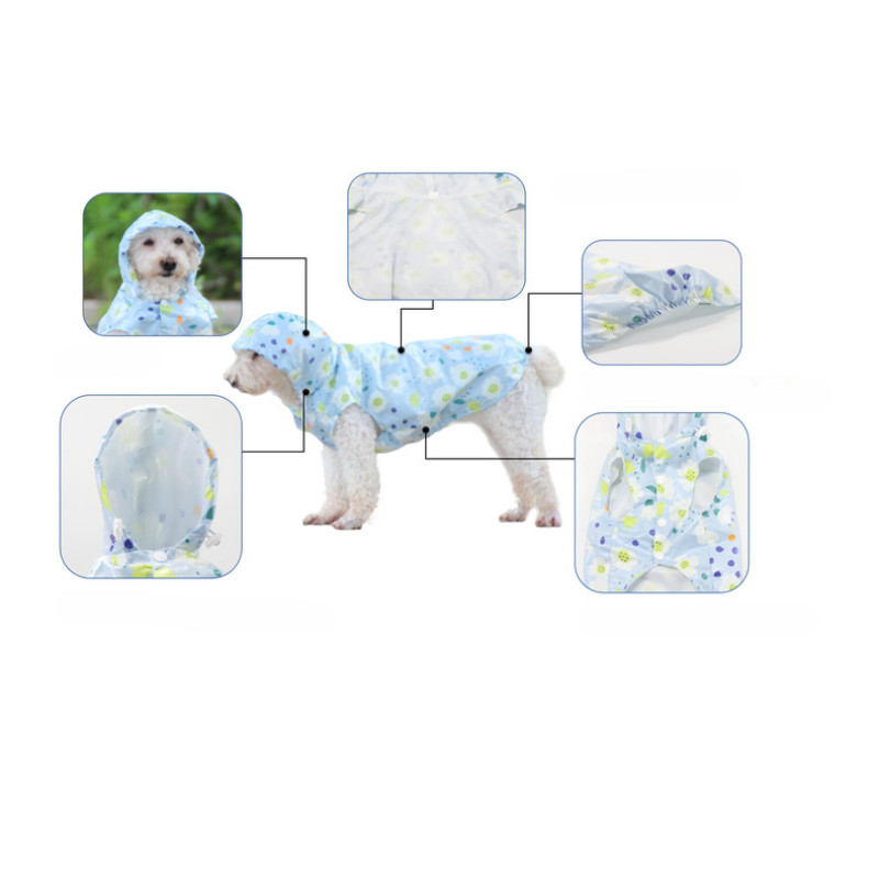 Vízálló napvédő Corgi Puppy kutya esőkabát Könnyű, lélegző és tapadásmentes esőkabát kutyához, kisállat kabáthoz, kisállat ruházathoz