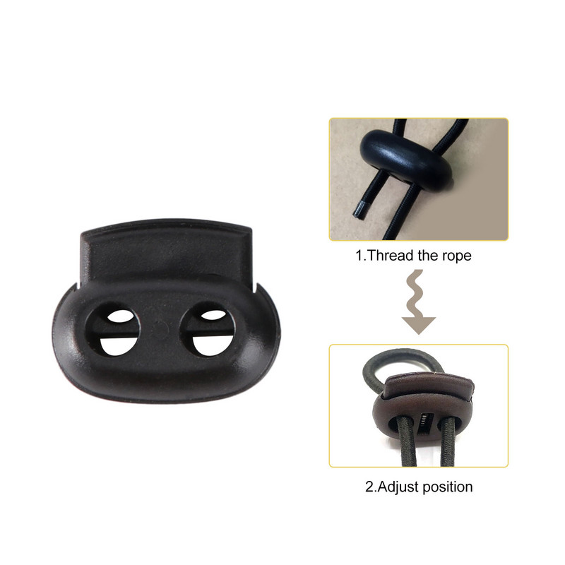 Vada slēdzenes aizbāznis Slēdzenes Pārslēdzis atsperes caurumu auklu aukla Divkāršā universālā virves stiprinājums elastīgs virves slīdnis aiztures gals