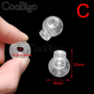 10db átlátszó kábelzár ütköző billenőkapocs átlátszó zsinór Ruházati kötél Paracord cipőfűzős hátizsák táska barkács kiegészítők