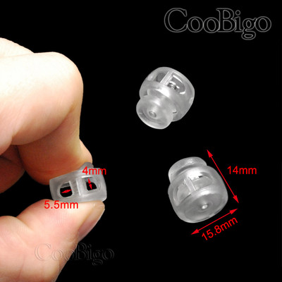 10db átlátszó kábelzár ütköző billenőkapocs átlátszó zsinór Ruházati kötél Paracord cipőfűzős hátizsák táska barkács kiegészítők