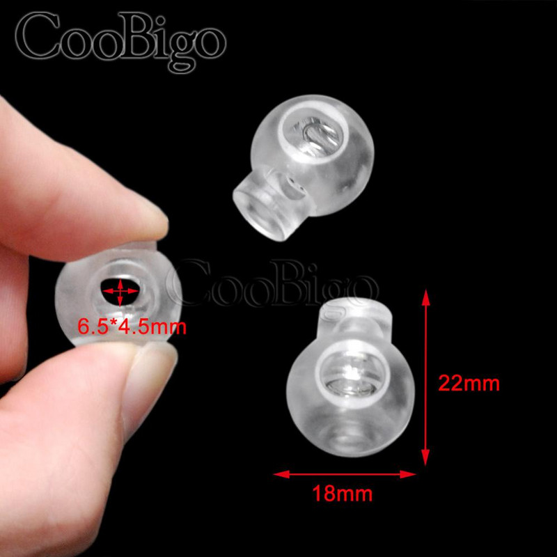 10db átlátszó kábelzár ütköző billenőkapocs átlátszó zsinór Ruházati kötél Paracord cipőfűzős hátizsák táska barkács kiegészítők