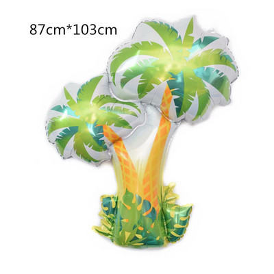 1gab Vasaras kokosriekstu palmas alumīnija folijas balons dzimšanas dienas ballītei balons kāzu ballītes dekorēšanai bērnu duša
